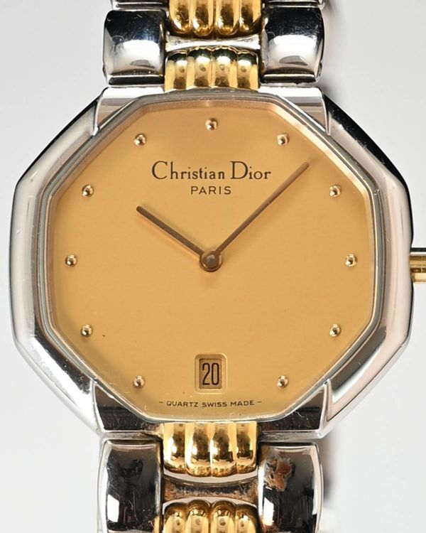 No Reserve - Dior Octagon 32MM Quartz Champagne Dial Steel Bracelet (D45-204)