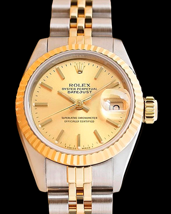 Rolex Lady-Datejust 26MM Champagne Dial Two-Tone Jubilee Bracelet (69173)