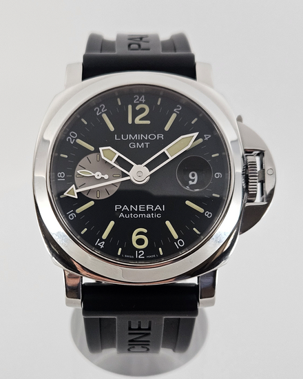2019 Panerai Luminor GMT 44MM Black Dial Rubber Strap (PAM01088)