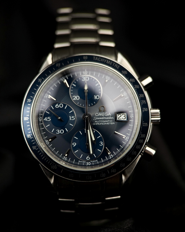 2021 Omega Speedmaster Date 40mm Blue Dial Steel Bracelet (3212.80.00)