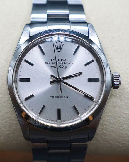 1987 Rolex Air-King 34MM Silver Dial Oyster Bracelet (5500)