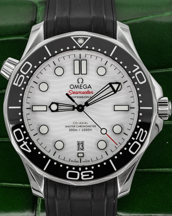 2023 Omega Seamaster Diver 300M 42MM White Dial Rubber Strap (210.32.42.20.04.001)