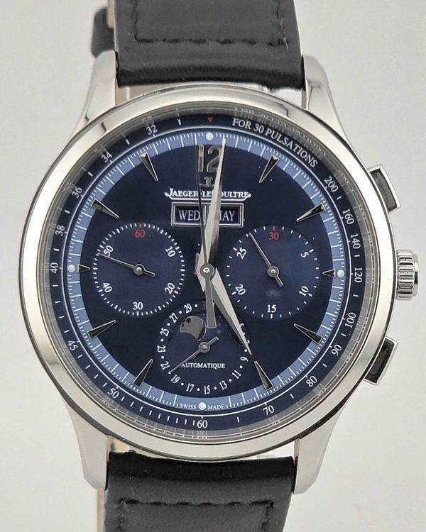 2024 Jaeger-LeCoultre Master Control Chronograph Calendar 40MM Blue Dial Leather Strap (Q4138480)