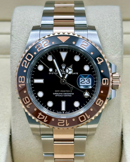 2023 Rolex GMT-Master II “Rootbeer” 40MM Black Dial Two-Tone Oyster Bracelet (126711CHNR)