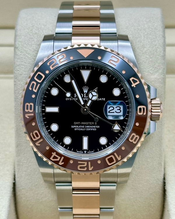 2023 Rolex GMT-Master II “Rootbeer” 40mm Black Dial Two-Tone Oyster Bracelet (126711CHNR)