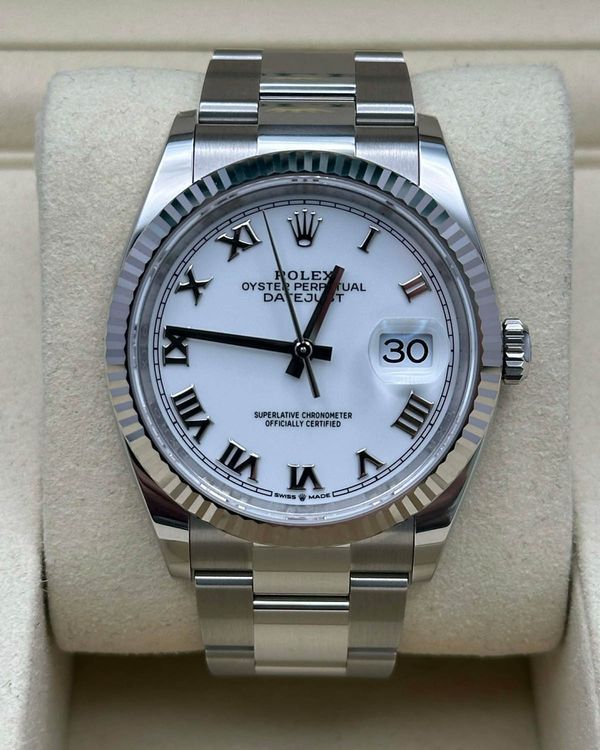 2025 Rolex Datejust 36MM White Dial Oyster Bracelet (126234)
