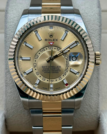 Rolex Sky-Dweller 42MM Champagne Dial Two-Tone Oyster Bracelet (326933)