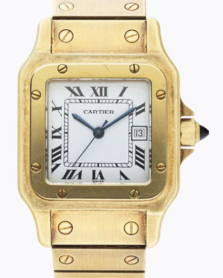 Cartier Santos 100 29MM White Dial Yellow Gold Bracelet (82746788)