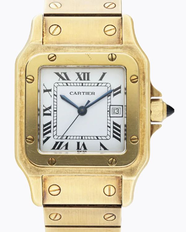 Cartier Santos 100 29MM White Dial Yellow Gold Bracelet (82746788)