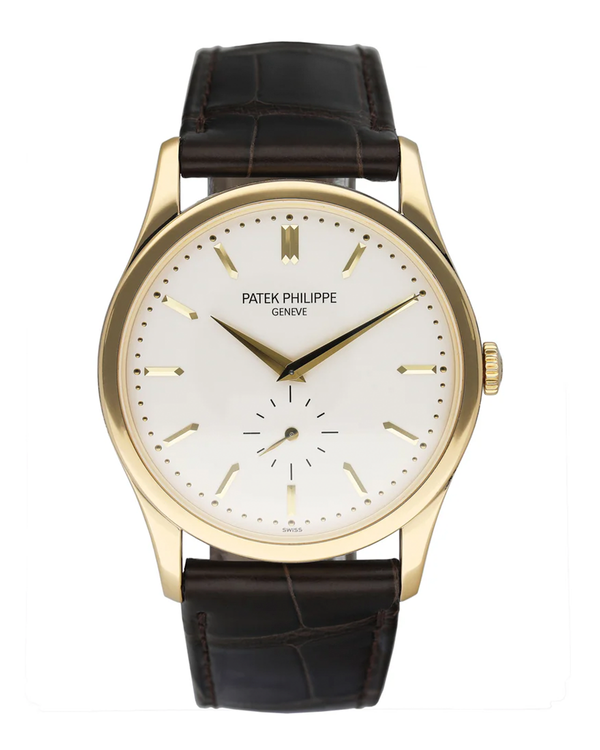 Patek Philippe Calatrava 37MM Silver Dial Leather Strap (5196J)