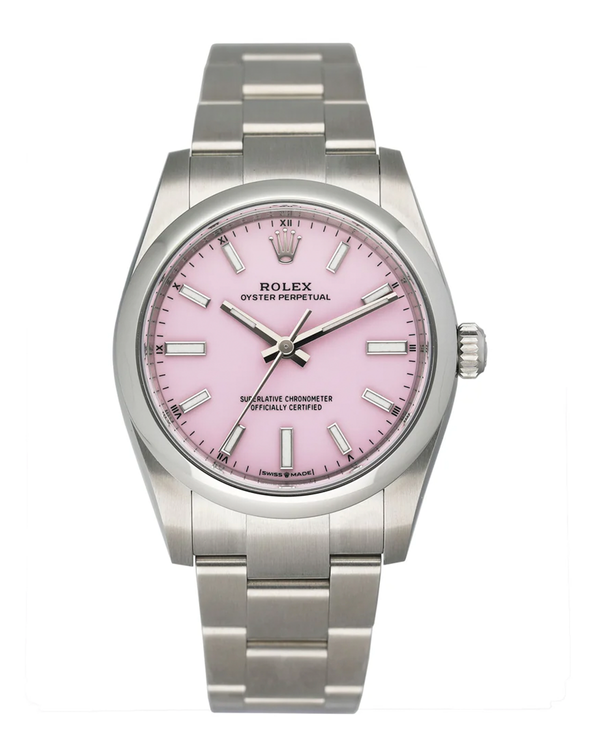 Rolex Oyster Perpetual 34MM Pink Dial Oyster Bracelet (124200)