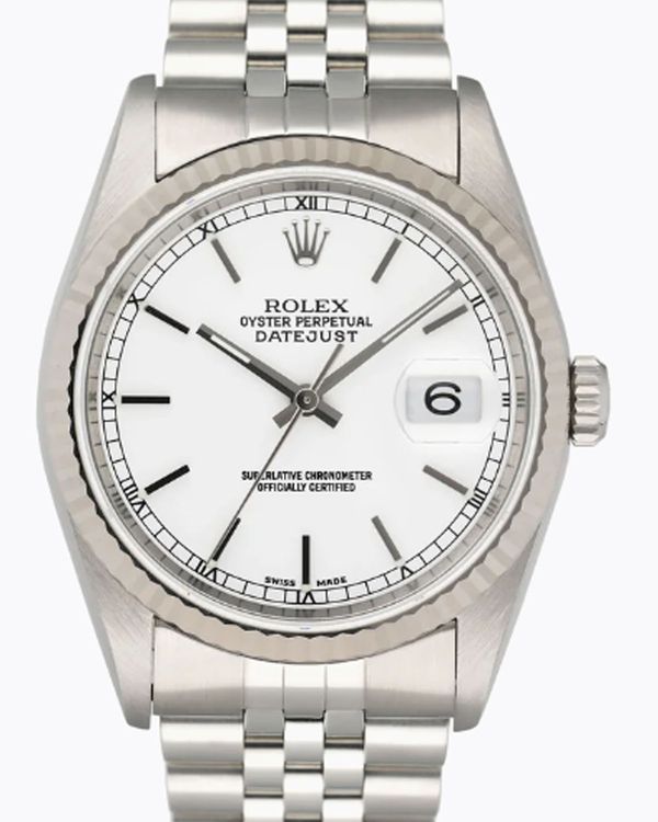 Rolex Datejust 36MM White Dial Steel Jubilee Bracelet (16234)