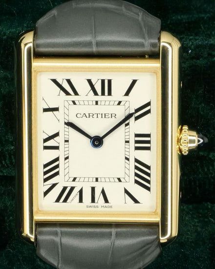 2025 Cartier Tank Louis Cartier 25.5MM Silver Dial Leather Strap (WGTA0343)