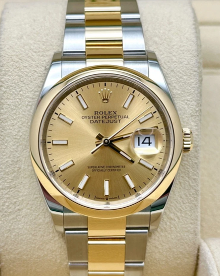 Rolex Datejust 36MM Champagne Dial Two-Tone Jubilee Bracelet (126203)