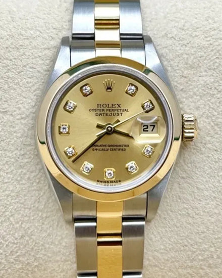 2005 (F Serial) Rolex Lady-Datejust 26MM Champagne Dial Two-Tone Oyster Bracelet (79163)