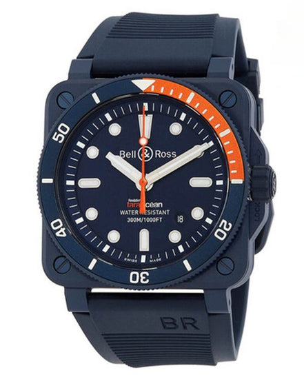 Bell & Ross BR 03-92 Diver "Tara Ocean" L.E. 42MM Blue Dial Rubber Strap (BR0392-D-TR-CE/SRB)