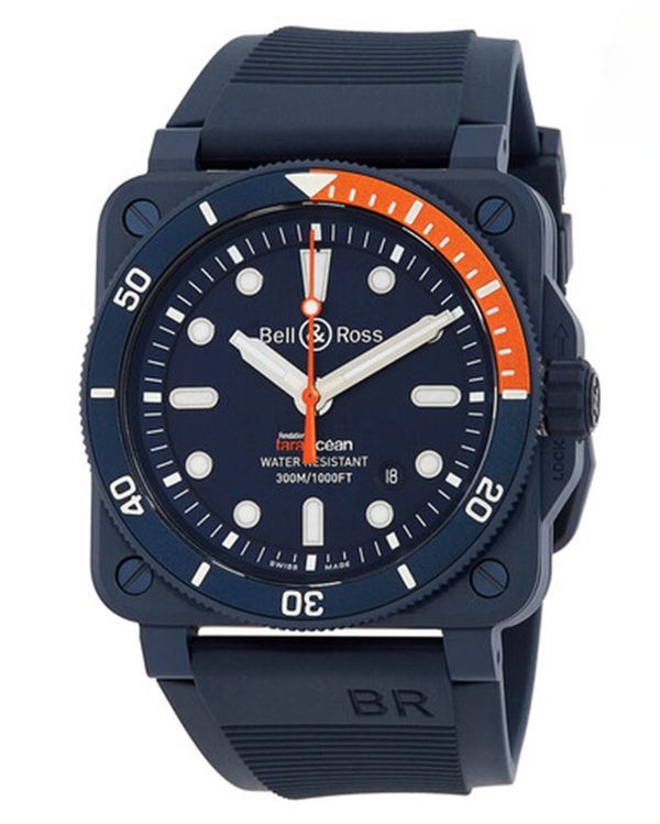 Bell & Ross BR 03-92 Diver "Tara Ocean" L.E. 42MM Blue Dial Rubber Strap (BR0392-D-TR-CE/SRB)
