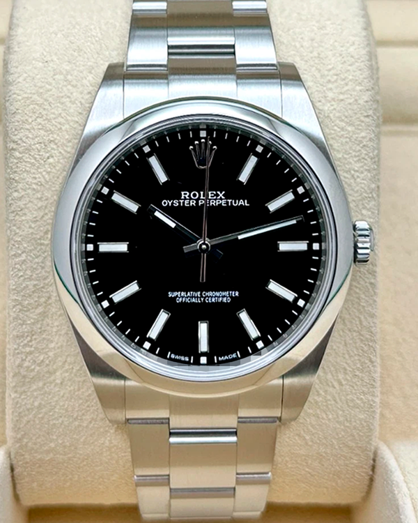 2019 Rolex Oyster Perpetual 39MM Black Dial Oyster Bracelet (114300)