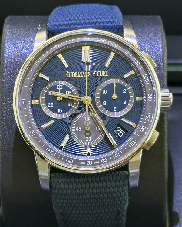 2025 Audemars Piguet Code 11.59 41MM Blue Dial Textile Strap (26393ST.OO.A348KB.01)