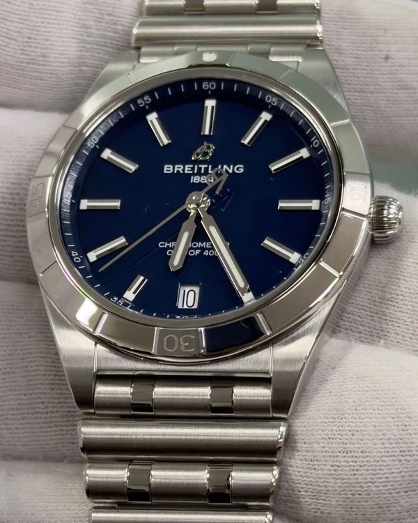 Breitling Chronomat 36MM Blue Dial Steel Bracelet (A10380)