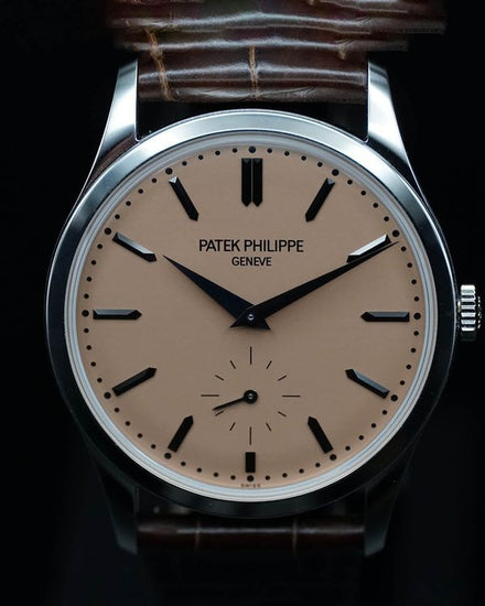 2026 Patek Philippe Calatrava 38MM Salmon Dial Leather Strap (6196P-001)