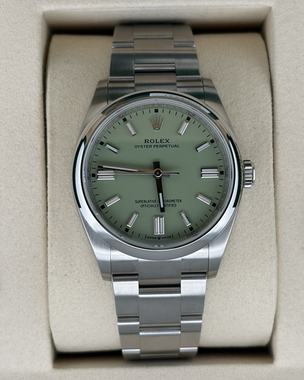 2026 Rolex Oyster Perpetual 36MM Pistachio Dial Oyster Bracelet (126000)