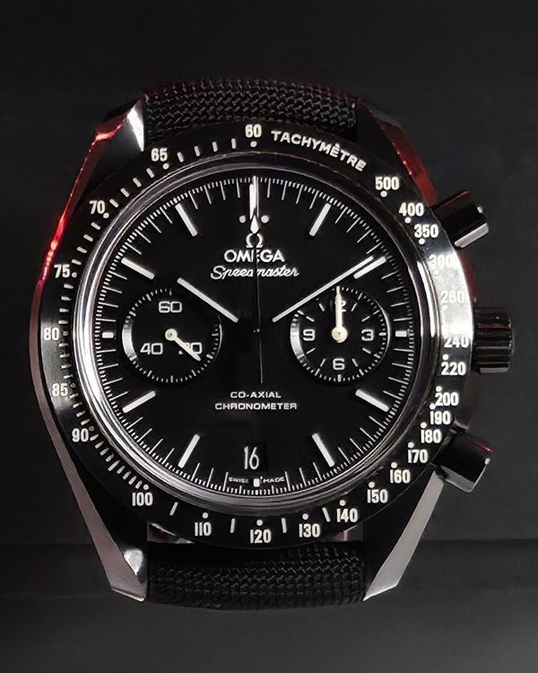 2017 Omega Speedmaster Dark Side of the Moon “Pitch Black” 44.25mm Black Dial Leather Strap (311.92.44.51.01.004)