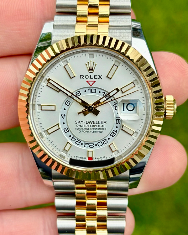 2023 Rolex Sky-Dweller 42MM White Dial Two-Tone Jubilee Bracelet (336933)