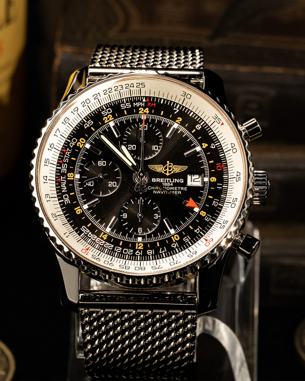 2006 Breitling Navitimer World 46MM Black Dial Steel Bracelet (A2432212/B726)