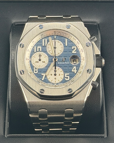 Audemars Piguet Royal Oak Offshore 42MM Blue Dial Steel Bracelet (26710ST)