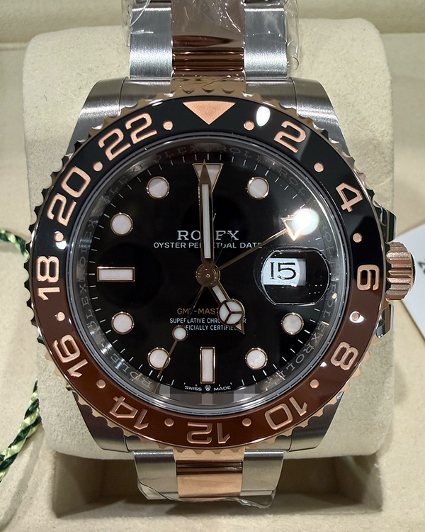 2026 Rolex GMT-Master II "Rootbeer" 40MM Black Dial Two-Tone Oyster Bracelet (126711CHNR)