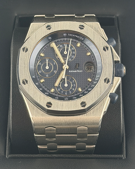 Audemars Piguet Royal Oak Offshore Chronograph 42MM Blue Dial Steel Bracelet (25721ST)