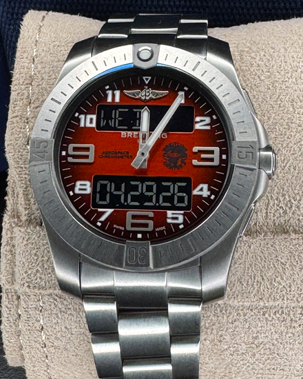 2024 Breitling Aerospace B70 43MM Quartz Orange Dial Titanium Bracelet (EB7010)