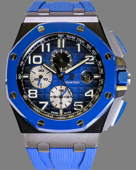 2020 Audemars Piguet Royal Oak Offshore 44MM Blue Dial Rubber Strap (26405CE.OO.A030CA.01)
