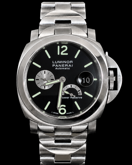 Panerai Luminor Power Reserve 44MM Black Dial Titanium Bracelet (PAM00171)