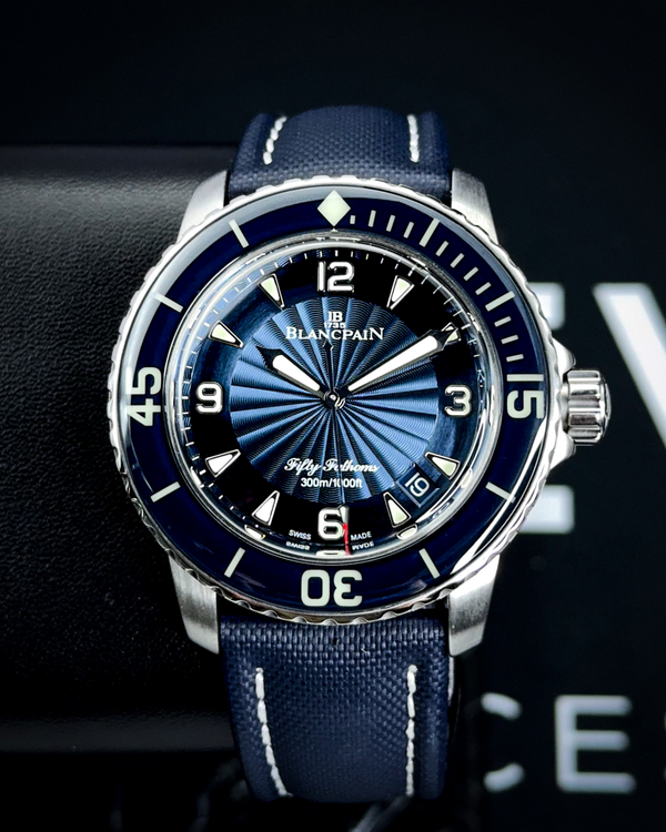 2024 Blancpain Fifty Fathoms 45MM Blue Dial Textile Strap (5015D-1140-52B)