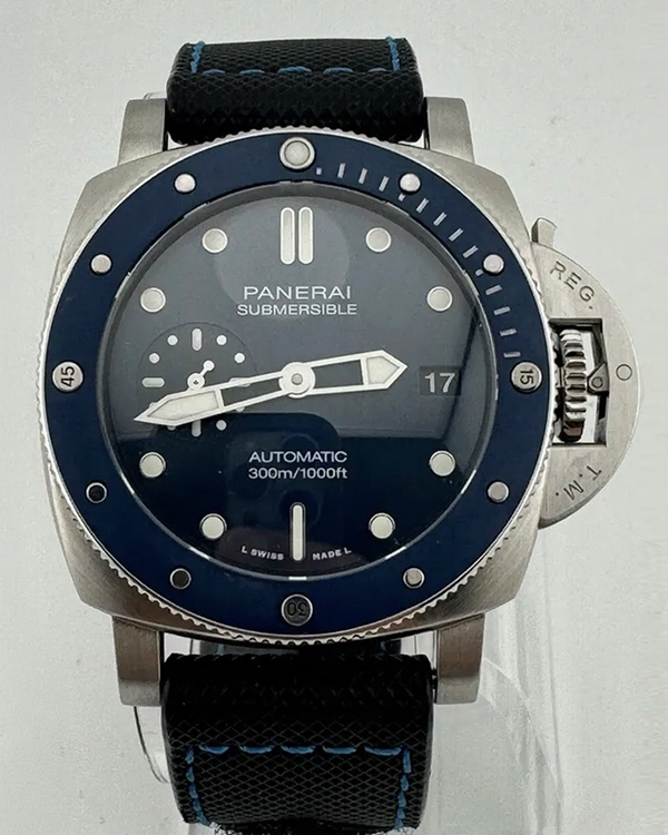 2022 Panerai Submersible "Blu Notte" 42MM Blue Dial Steel Bracelet (PAM1068)