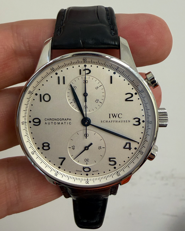 2014 IWC Schaffhausen Portugieser 40.9MM White Dial Leather Strap (IW371446)