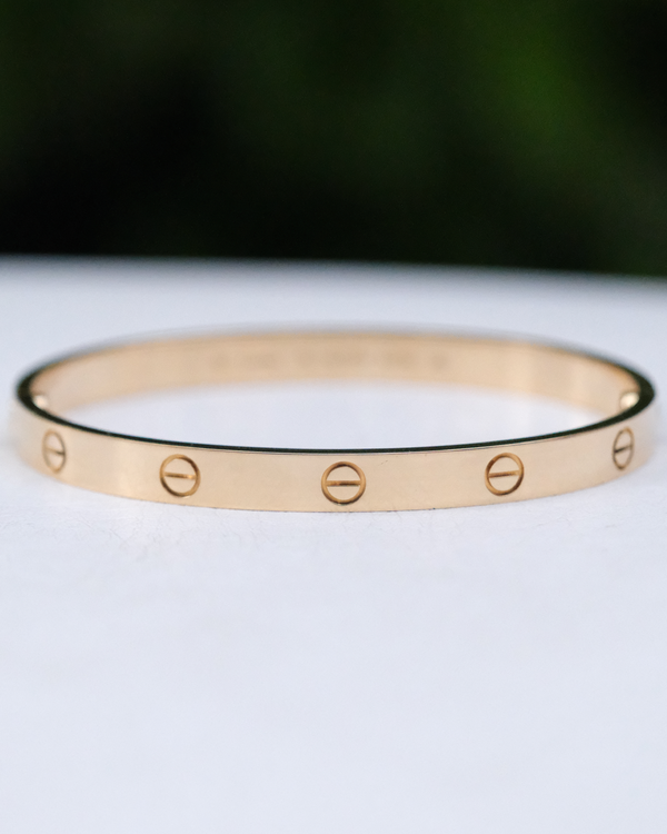 2018 Cartier Love Bracelet Medium 4.8MM Size 19 Yellow Gold (B6081417)