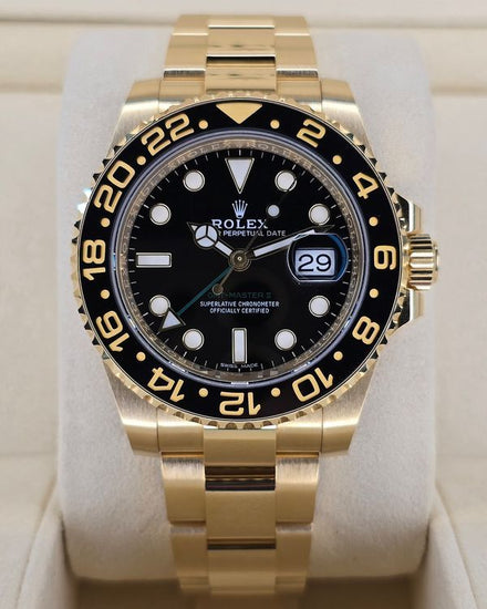 2018 Rolex GMT-Master II 40MM Black Dial Yellow Gold Oyster Bracelet (116718LN)