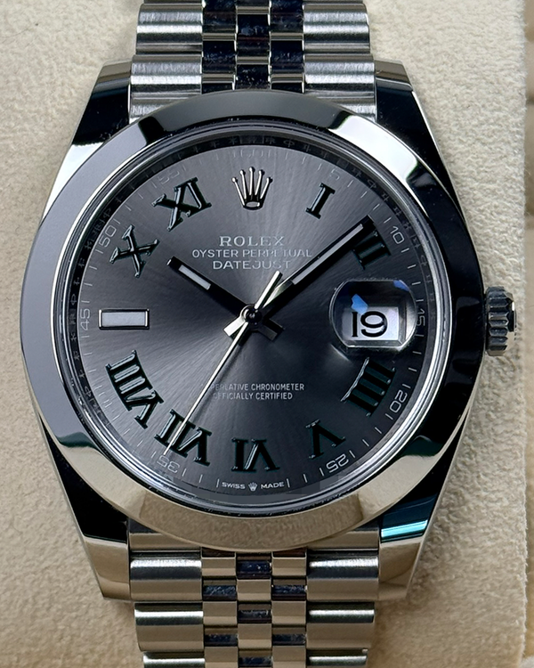 2024 Rolex Datejust "Wimbledon" 41MM Slate Dial Jubilee Bracelet (126300)