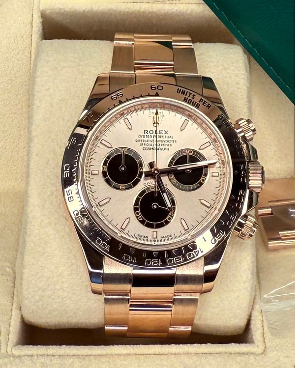 2024 Rolex Cosmograph Daytona 40MM Silver Dial Rose Gold Oyster Bracelet (126505)
