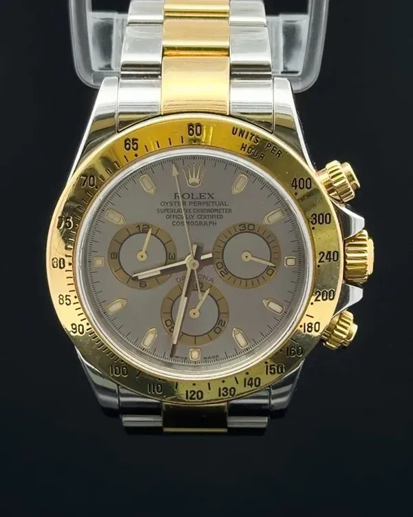 Rolex Cosmograph Daytona 40MM Silver Dial Two-Tone Oyster Bracelet (116523)