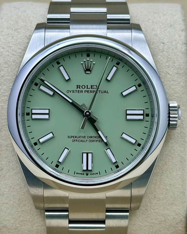 2026 Rolex Oyster Perpetual 41MM Pistachio Dial Oyster Bracelet (134300)