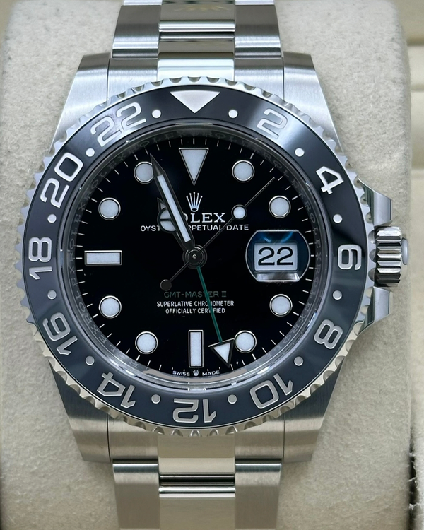 2026 Rolex GMT-Master II “Bruce Wayne” 40MM Black Dial Oyster Bracelet (126710GRNR)