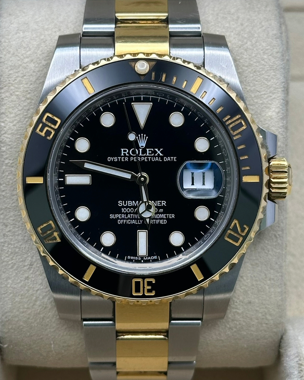 2016 Rolex Submariner Date 40MM Black Dial Two-Tone Oyster Bracelet (116613LN)