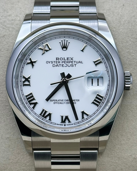 2025 Rolex Datejust 36MM White Dial Oyster Bracelet (126200)