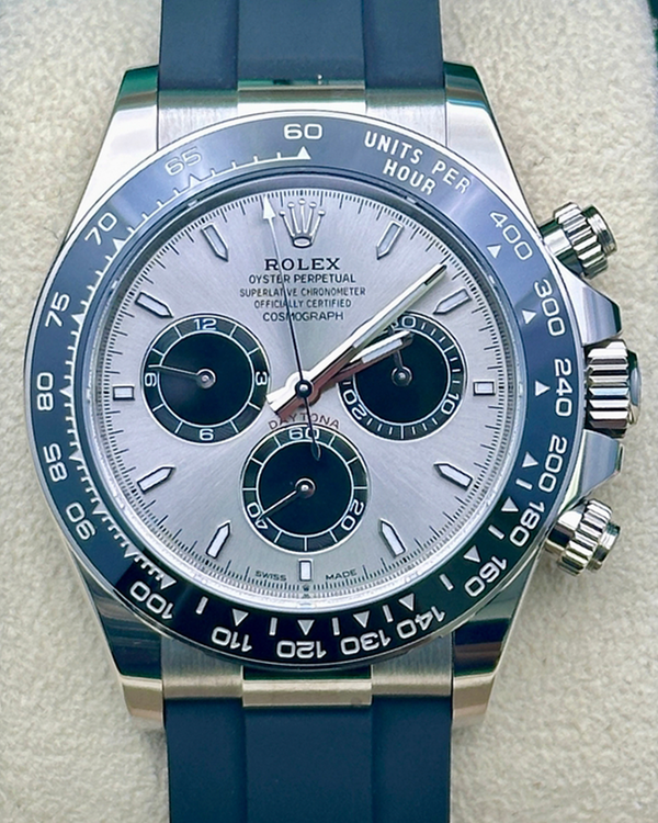 2025 Rolex Cosmograph Daytona 40MM Silver Dial Rubber Strap (126519LN)
