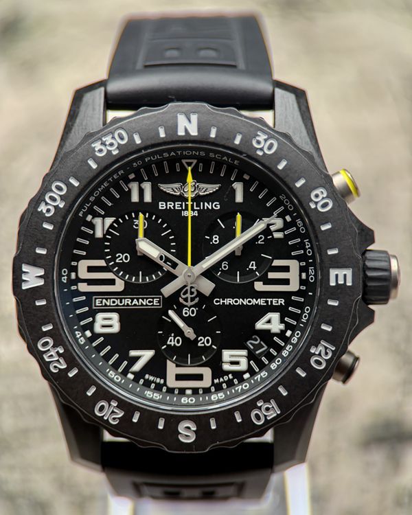 2024 Breitling Endurance Pro 44MM Quartz Black Dial Rubber Strap (X82310)