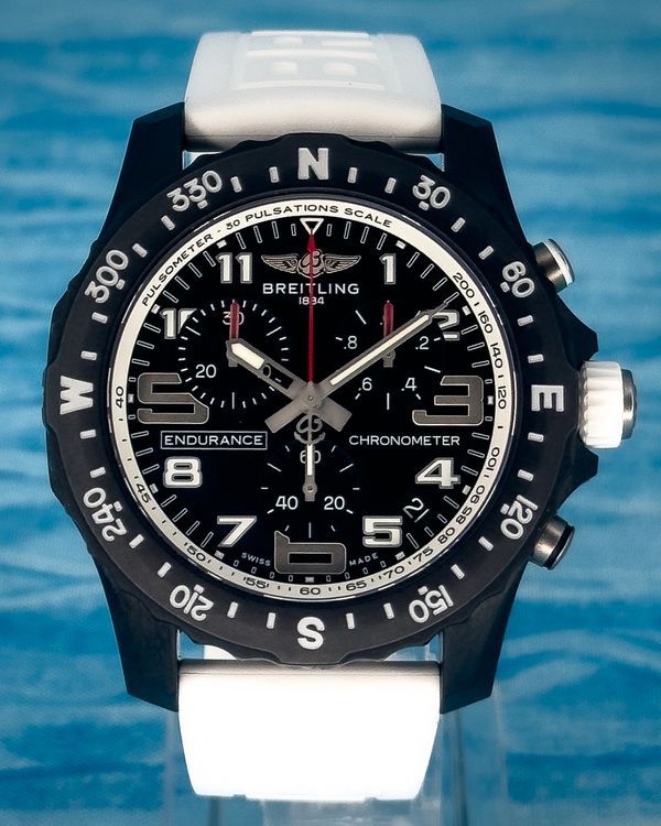2023 Breitling Endurance Pro 44MM Quartz Black Dial Rubber Strap (X82310)